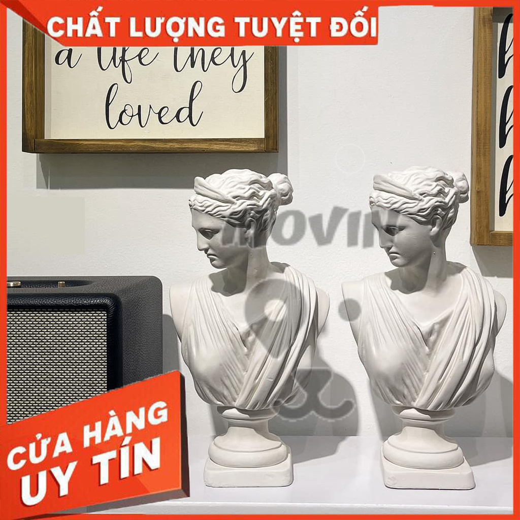 Tượng decor nữ thần mặt trăng 33cm , trang trí phòng ngủ , phòng khách , phụ kiện chụp ảnh