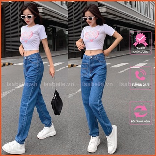 Quần jean baggy suông nhẹ nữ isabelle - màu xanh đậm - chất jean mềm mại,thoải mái - mã 192đ