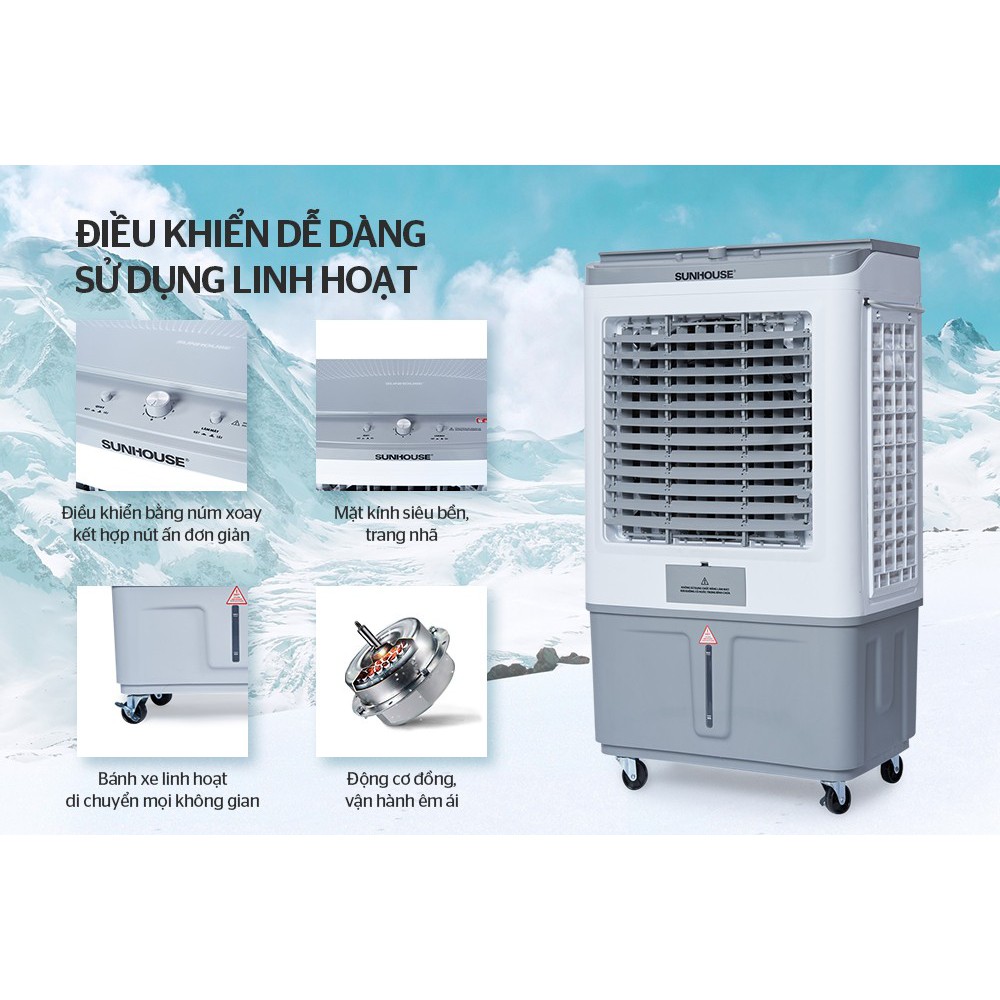 {FREESHIP} QUẠT ĐIỀU HÒA MÁY LÀM MÁT KHÔNG KHÍ SUNHOUSE SHD7757