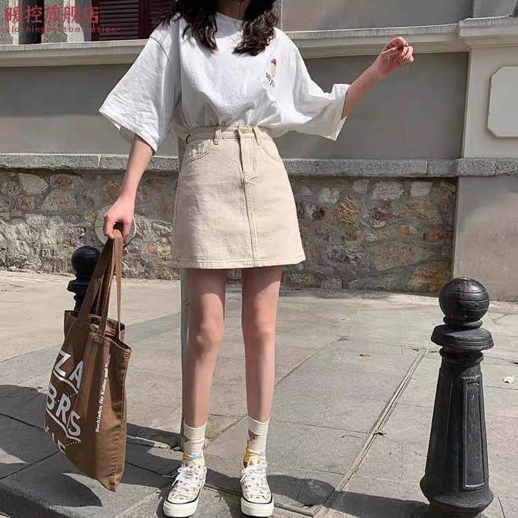 Set Chân Váy Chữ A Áo Phông Chất Thun Mịn Mát | BigBuy360 - bigbuy360.vn