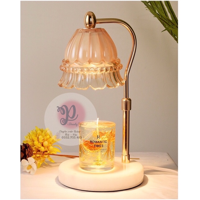 Đèn hoa đèn đốt nến phong cách pảeis đèn  đốt nến tulip phiên bản nâng cấp - đèn thuỷ tinh