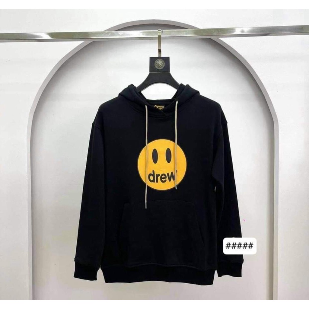 Áo nỉ hoodie Drew House mặt cười unisex dài tay nam nữ cao cấp, áo phông nỉ bông sweater có mũ màu xám nâu, đen M24 | BigBuy360 - bigbuy360.vn