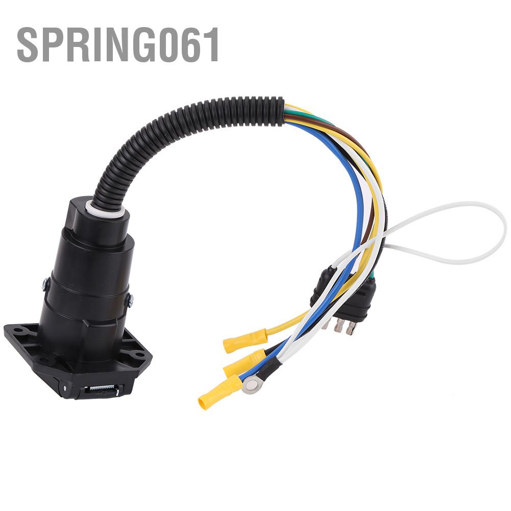 Spring061 6-24V 4 đến 7 chiều Trailer Bộ chuyển đổi phẳng Ổ cắm Đầu nối dây cho Thanh kéo Caravan