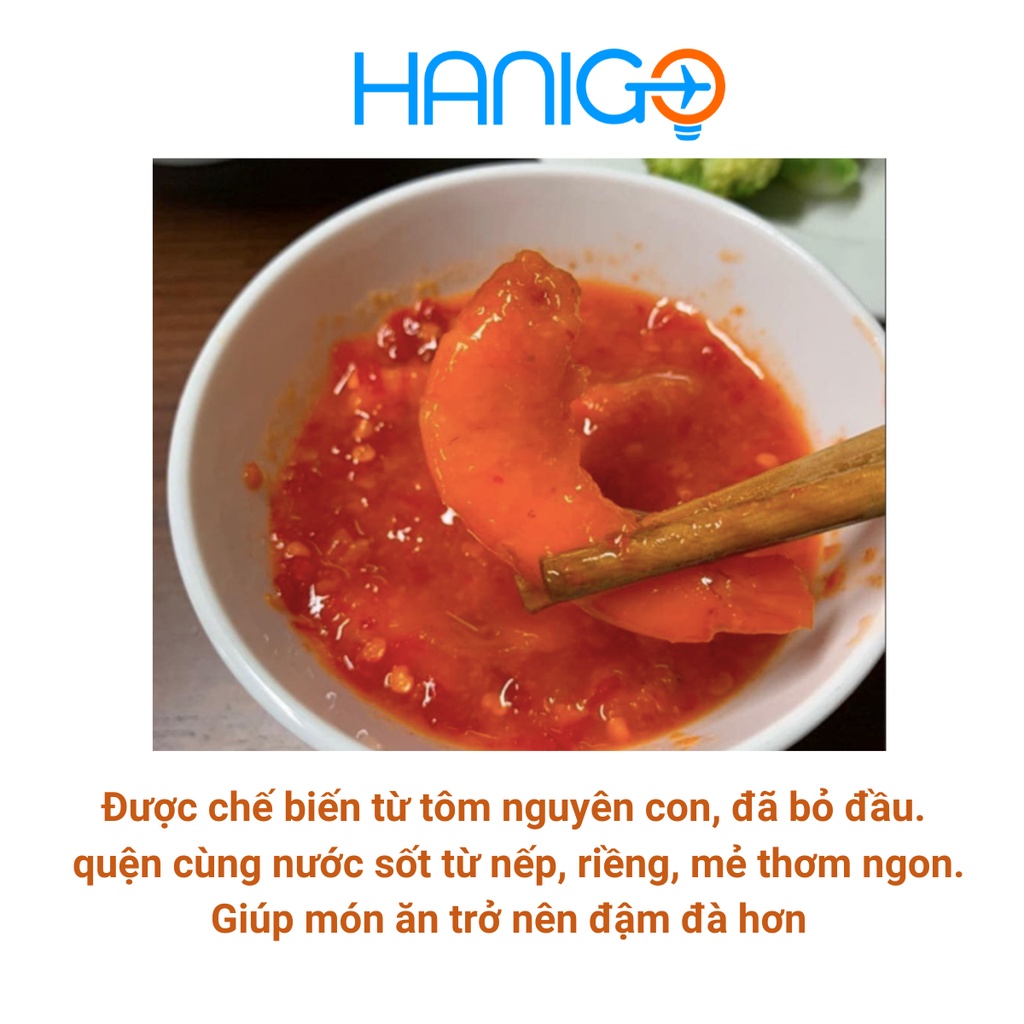Mắm tôm chua nguyên con Đà Nẵng Dì Cẩn- Hũ 500G- Hanigo Food Đặc Sản Đà Nẵng NGON