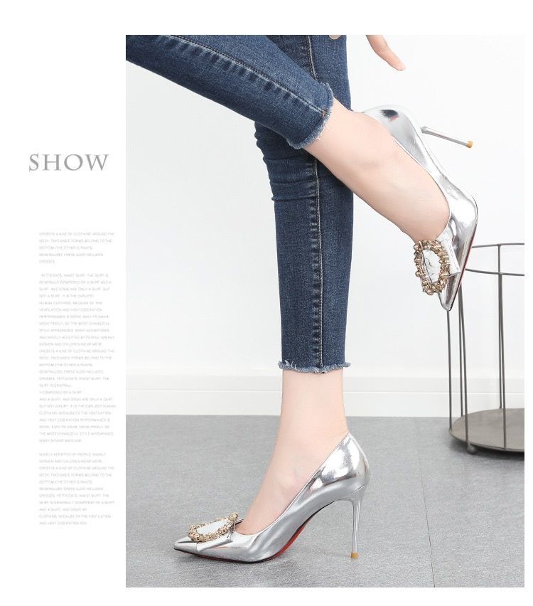 Giày cao gót mũi nhọn thiết kế độc đáo thời trang sang trọng cho nữ