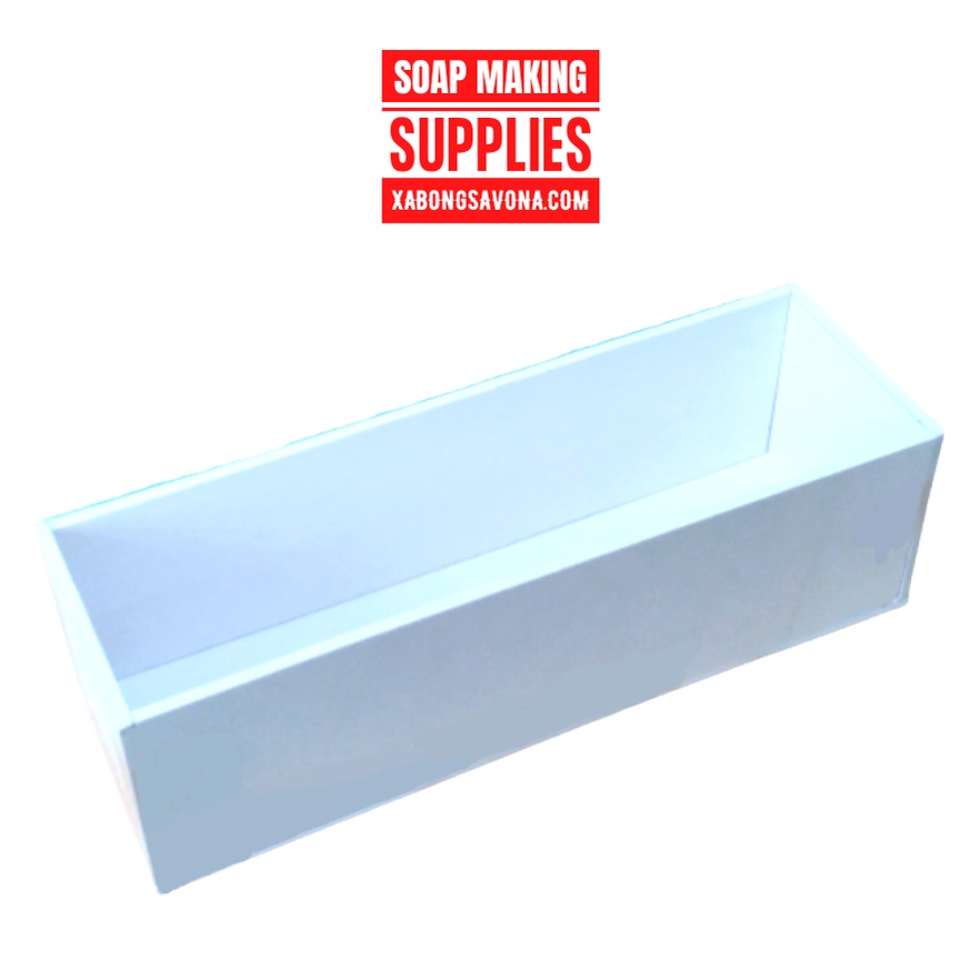 Khuôn Gỗ Làm Xà Phòng Hình Chữ Nhật Bao Gồm Khuôn Silicon 1.2KG - Silicone Loaf and PVC box rectangle SavonA