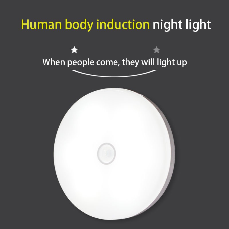 Đèn Ngủ Cảm Ứng Ánh Sáng Ấm Áp ，Ánh sáng cảm ứng cơ thể con người, ánh sáng LED, bán trực tiếp tại nhà máy