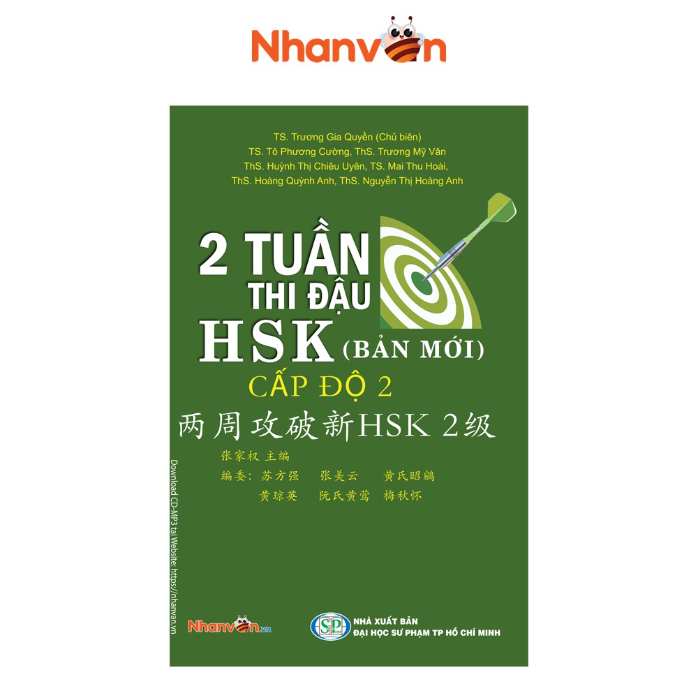 Sách - 2 Tuần Thi Đậu HSK2 Cấp Độ 2 - Sách luyện thi tiếng Hoa độc quyền Nhân Văn
