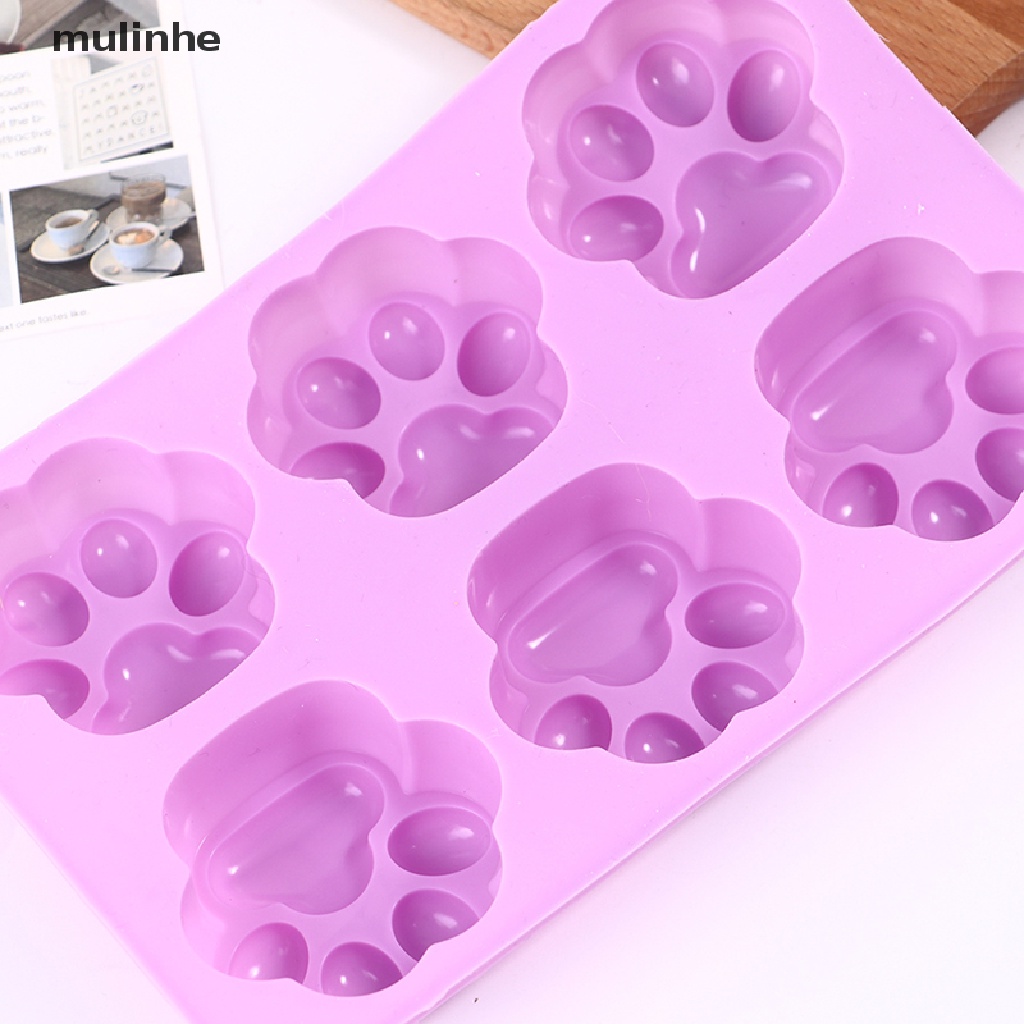 Khuôn Làm Bánh Bằng Silicone Hình Dấu Chân Chó / Mèo