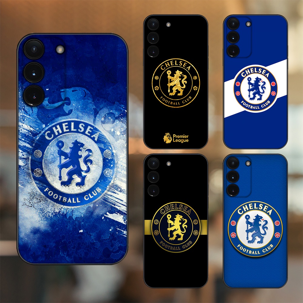 Ốp lưng Samsung S21, S21 Plus, S21 FE, S22, S22 Plus viền đen in hình Chelsea FC