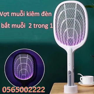 Máy Bắt Muỗi Tích Điện Cao Cấp (Tặng kèm củ sạc USB) / Vợt Muỗi Kiêm Đèn Bắt Muỗi Đa Năng Tích Điện 2 Trong 1