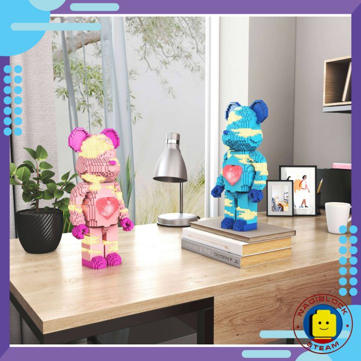 Mô hình lắp ráp Bearbrick nanoblock YKO P2155-P2162