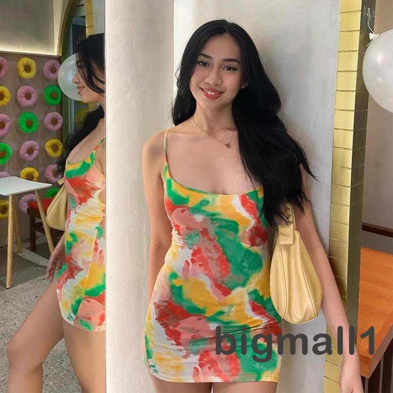 Đầm không tay Hở Lưng Họa Tiết Hoa Thời Trang Quyến Rũ