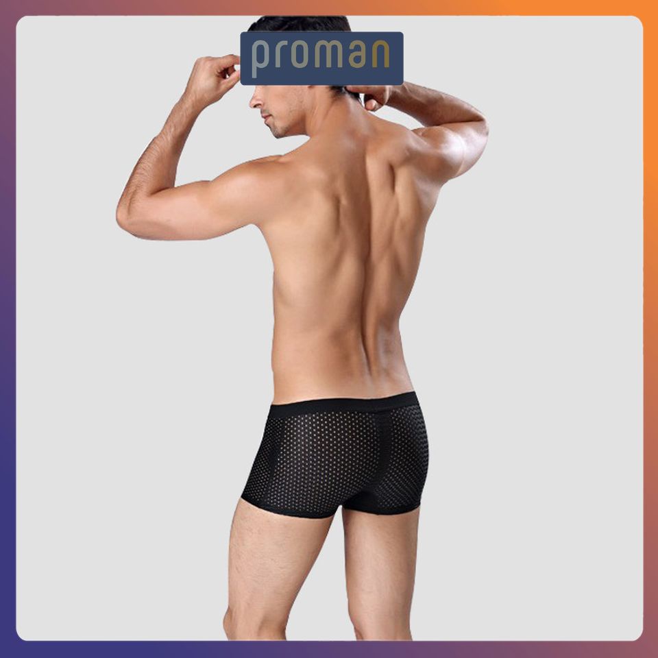 Quần lót nam Boxer Fapas hình thun lạnh siêu mát lạnh, Quần sịp đùi nam cotton siêu dãn SD11 - PROMAN