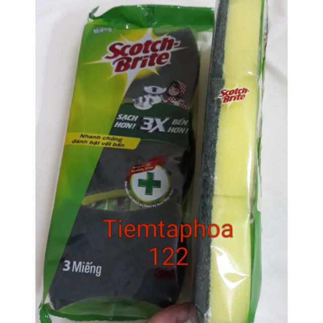 Combo 3 miếng rửa chén bát Scotch Brite