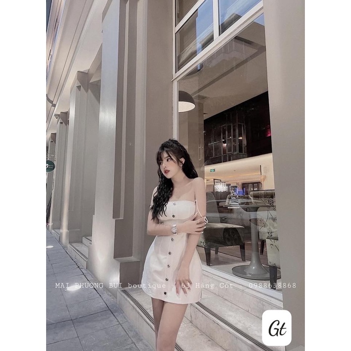 [Aimee Clothing] Váy body 2 dây khuy MPB sang chảnh hàng loại 1 | BigBuy360 - bigbuy360.vn