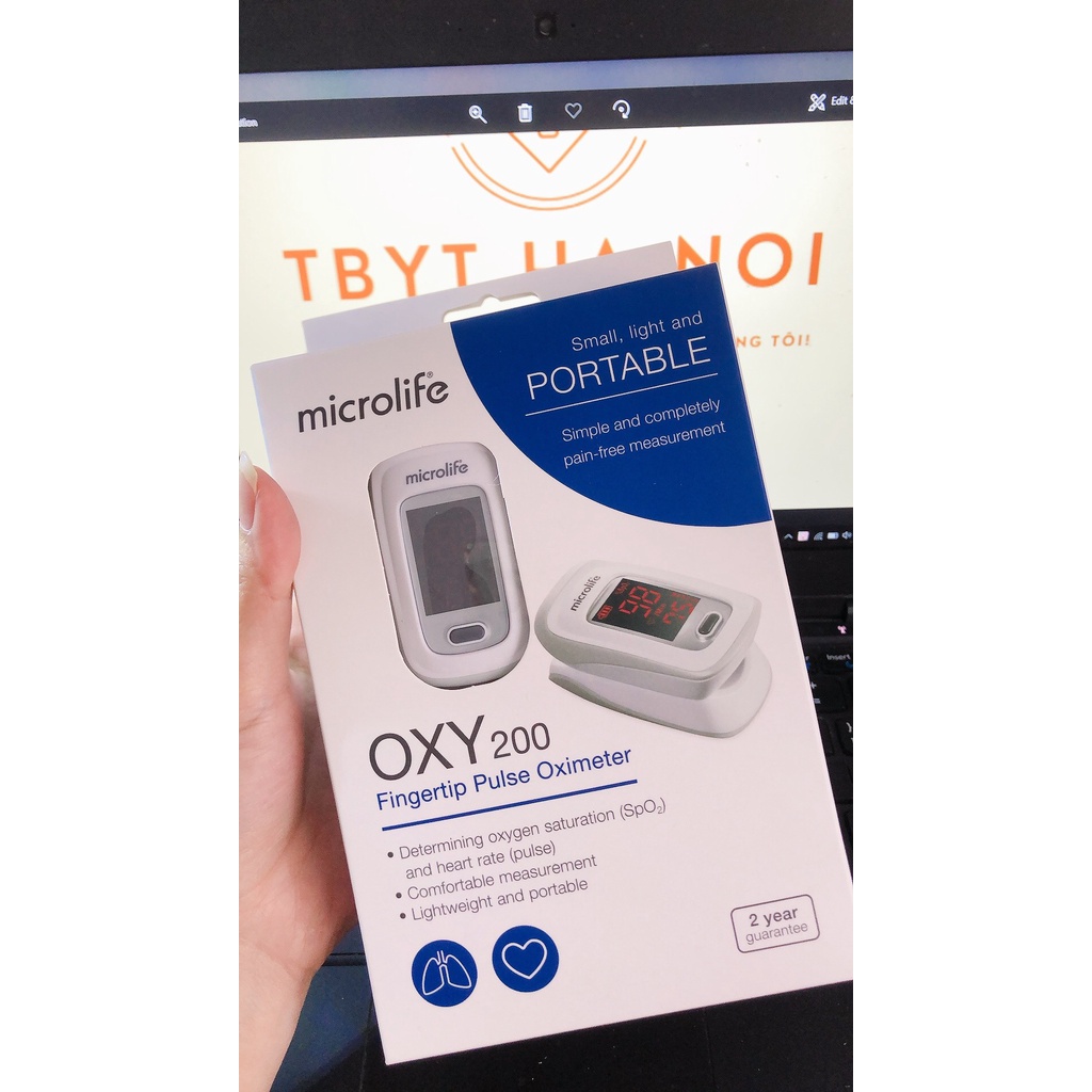 Máy đo nồng độ oxi trong máu MICROLIFE OXY 200 hàng chính hãng bảo hành 24 tháng