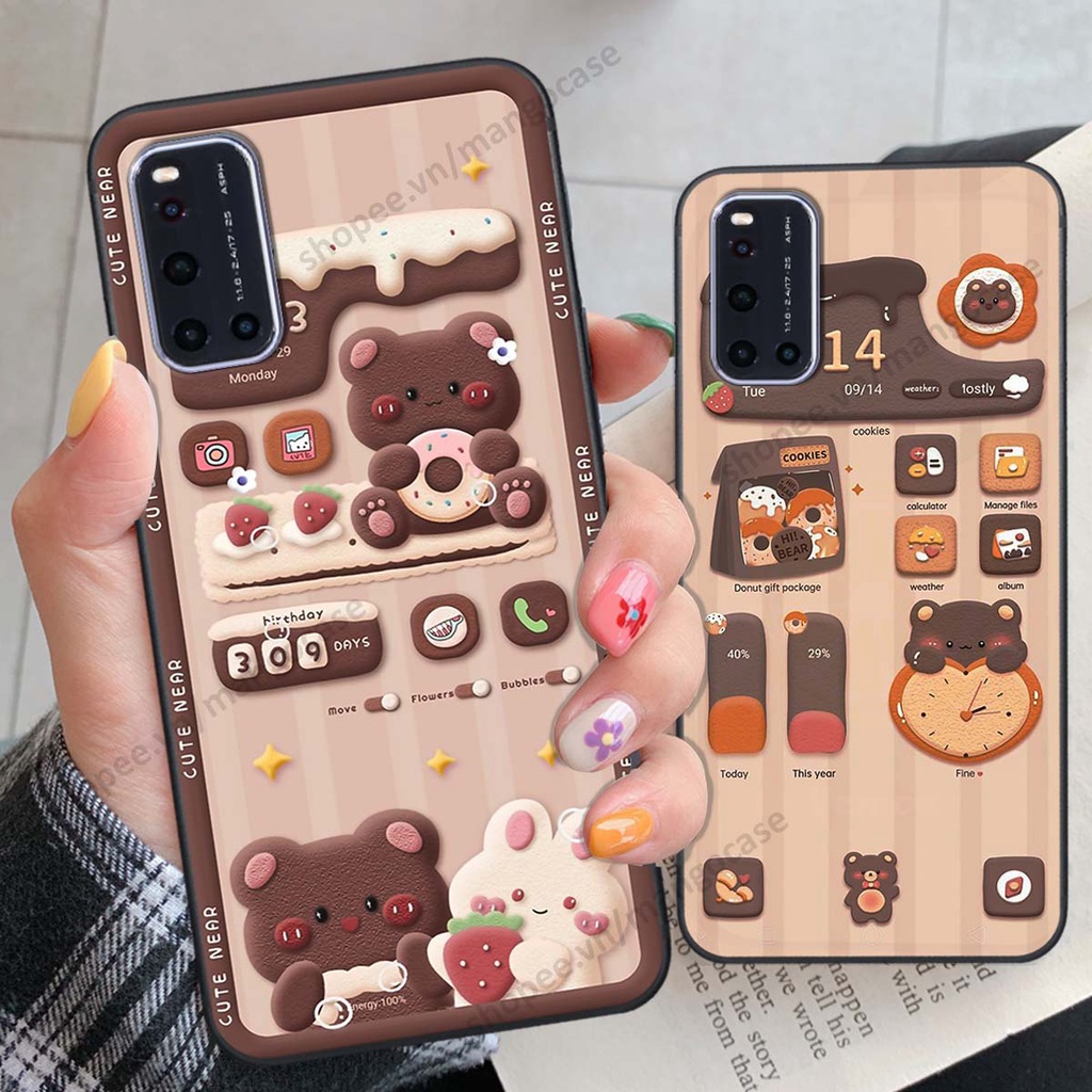 Ốp lưng Vivo V19 hình gấu, thỏ, đồng hồ cute dễ thương