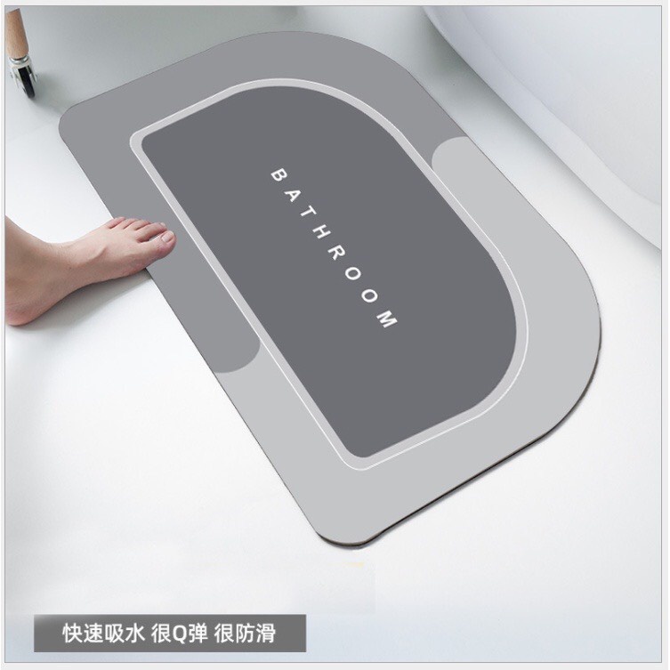 Thảm Silicon - Hút Nước Siêu Thấm Sau 3 Giây - Lau Chân Chống Trơn Trượt