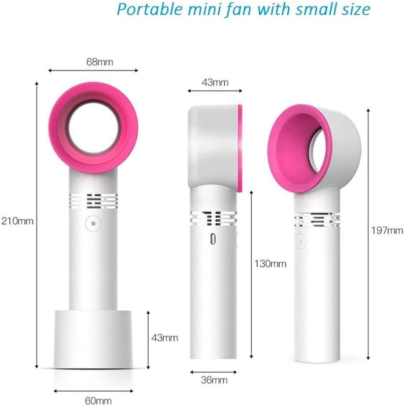 Quạt Mini Không Cánh Sạc Usb Có Đèn Led