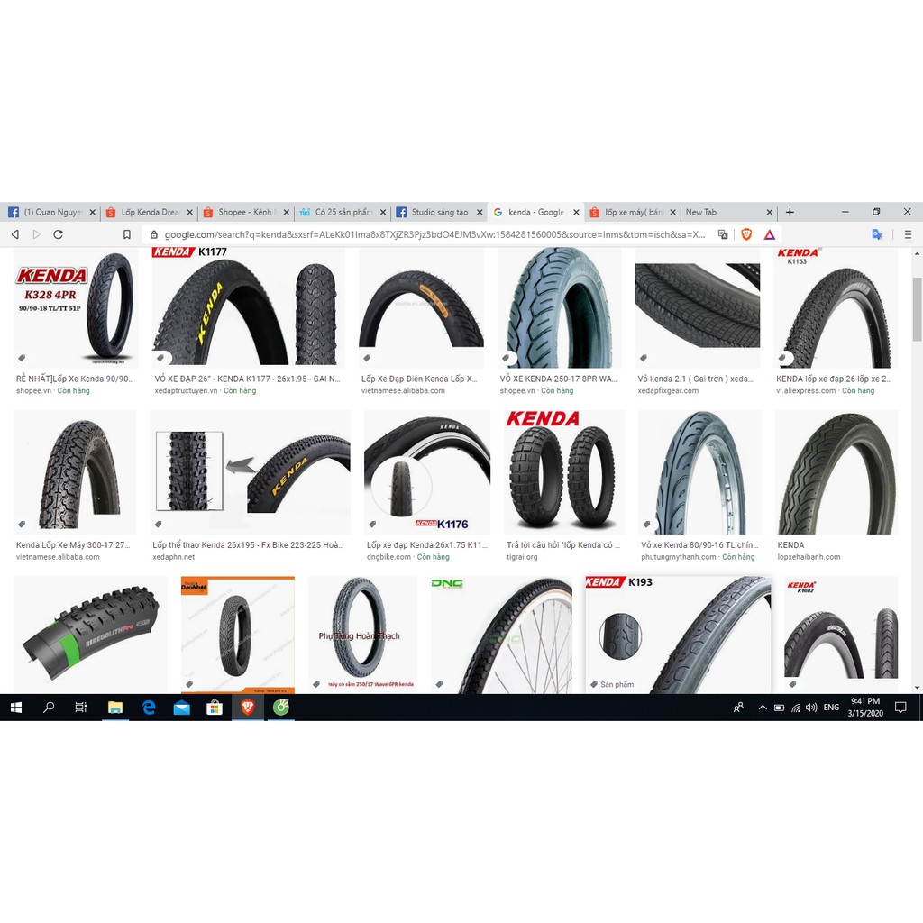 lốp kenda drem, wave , sirius các dòng xe niền 17