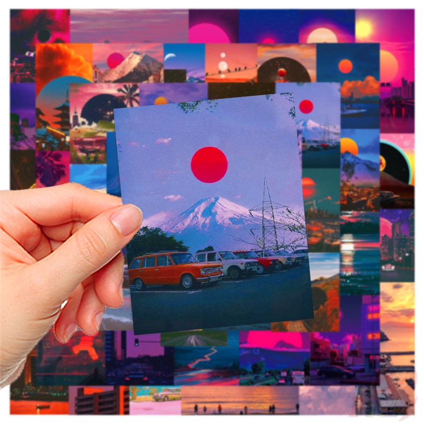 Bộ 100 Cái/Bộ ❉ Hoàng Hôn Phát Sáng Loạt Một Nhãn Dán ❉ Sticker Dán Trang Trí Đa Dạng Thời Trang