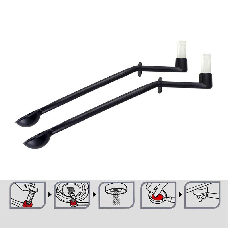 Set 2 cọ vệ sinh máy pha cà phê Espresso kèm muỗng tiện dụng