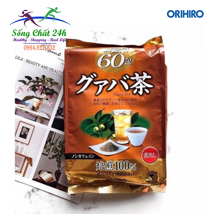 Trà Ổi Giảm Cân GUAVA TEA ORIHIRO 60 Gói - Sống Chất 24h