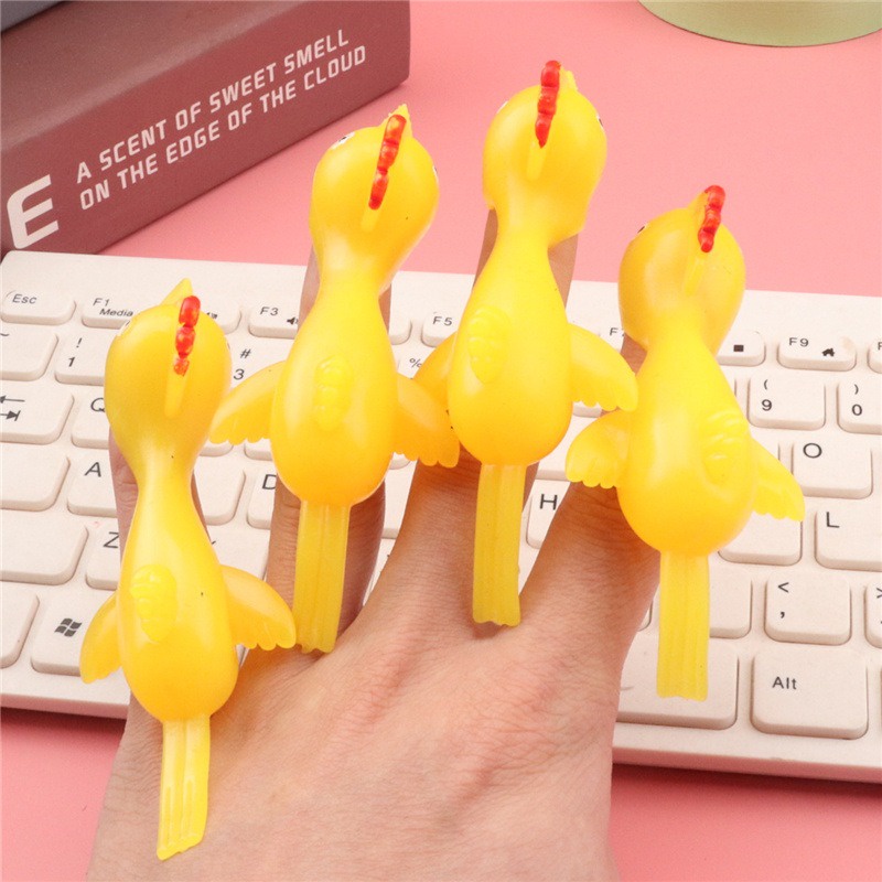 Gà bay dính tường , bắn gà đeo ngón tay bắn dính silicone vàng mềm mịn