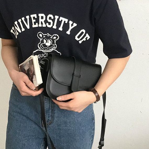 Túi Đeo Chéo Hình Vuông Nhỏ Màu Trơn Phong Cách Phương Tây Thời Trang Cao Cấp Cho Nữ