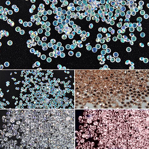 [Hàng mới về] 1 Gói / 1000 Hạt Cườm 1.2mm Trang Trí Móng Tay