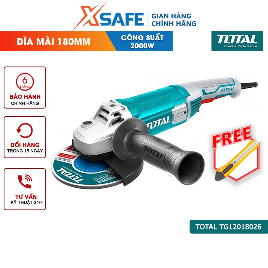 Máy mài góc cầm tay TOTAL TG12018026 công suất 2000W Điện áp sử dụng 220V-240V, nhỏ gọn, siêu bền