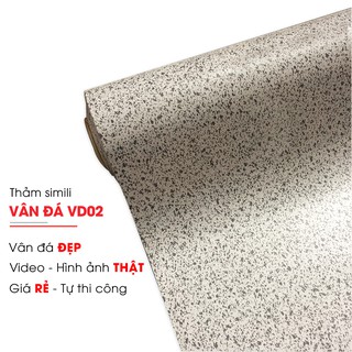 Simili Lót Sàn Nhà - Thảm Nhựa Trải Sàn PVC Giả Vân Đá VD02 - Trang Trí Hà Linh