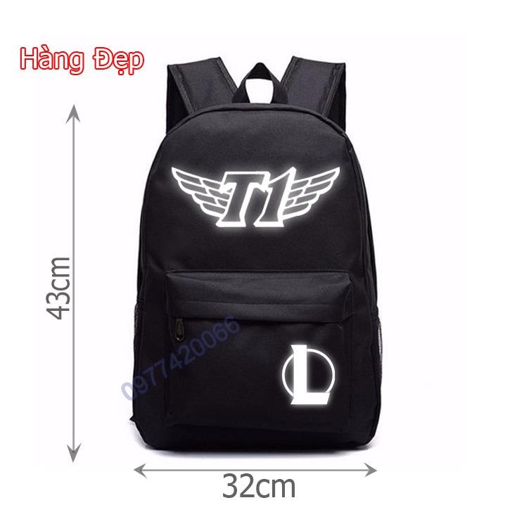 Cặp Liên Minh, balo game Liên Minh Huyền Thoại, balo phản quang T1 may 3 lớp