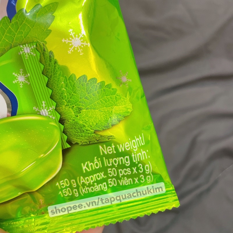 Kẹo bạc hà FRES MINT hương TÁO ĐÀO gói 150G  Indonesia