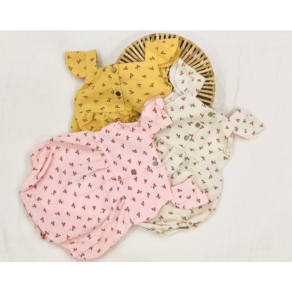 Bodysuit cho bé, áo liền quần bé gái, bodysuit cho bé gái sơ sinh,6 tháng, 1 tuổi vải cotton thấm hút mồ hôi, mềm mịn.