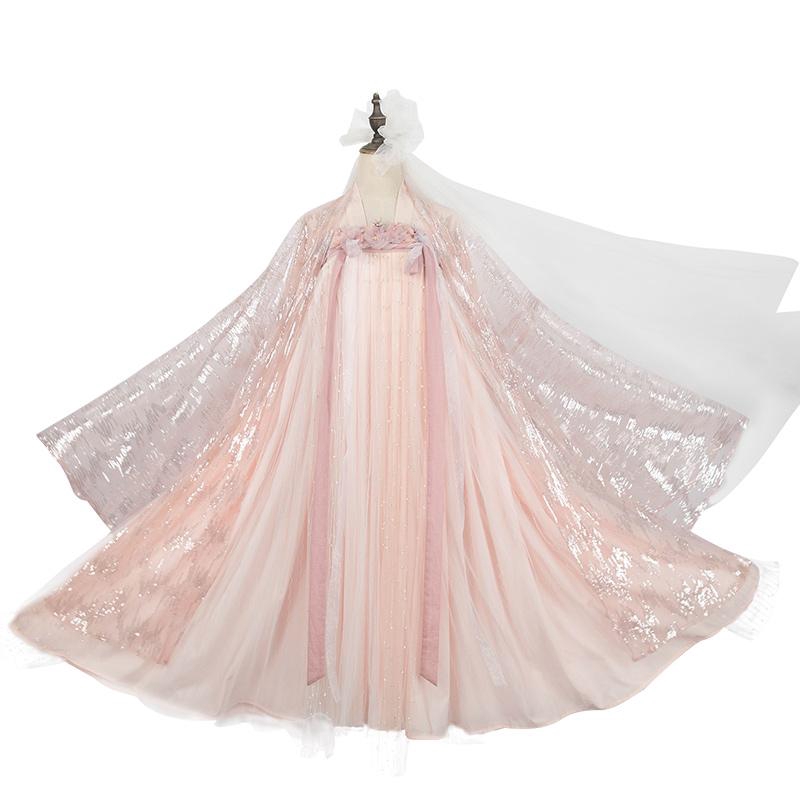 Áo khoác/chân váy Hán phục Trung Hoa màu hồng/xanh biển thời trang xuân thu hóa trang cho học sinh | BigBuy360 - bigbuy360.vn