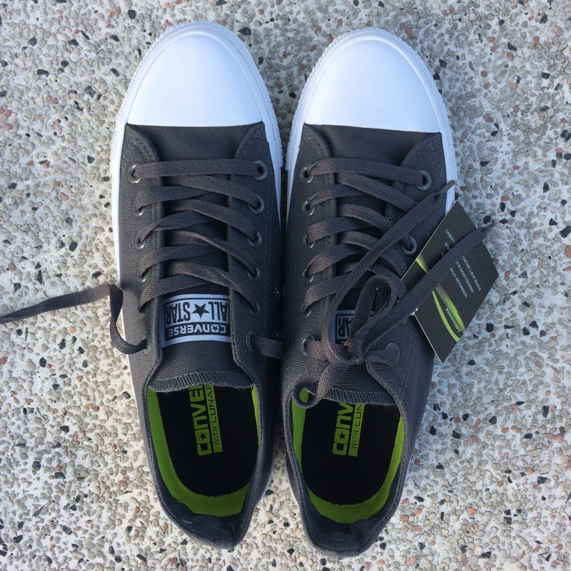 Giày Allstar Ck2 Nữ Xám Đậm Cổ Thấp