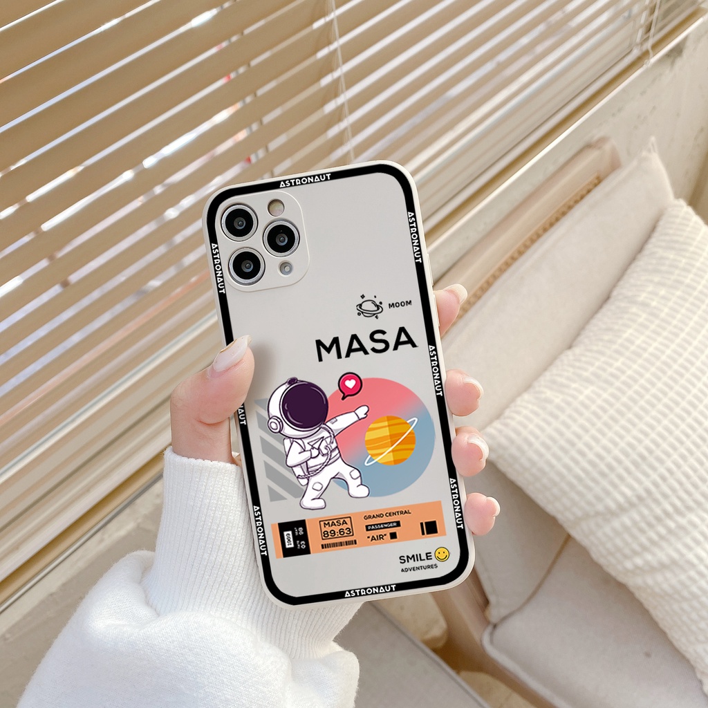 Ốp Điện Thoại TPU Vuông In Hình Nasa Cho Samsung J7 Pro J7 Prime J2P J6 Plus J4 Plus A71 A12 A50 A52s A11 A03S A50s