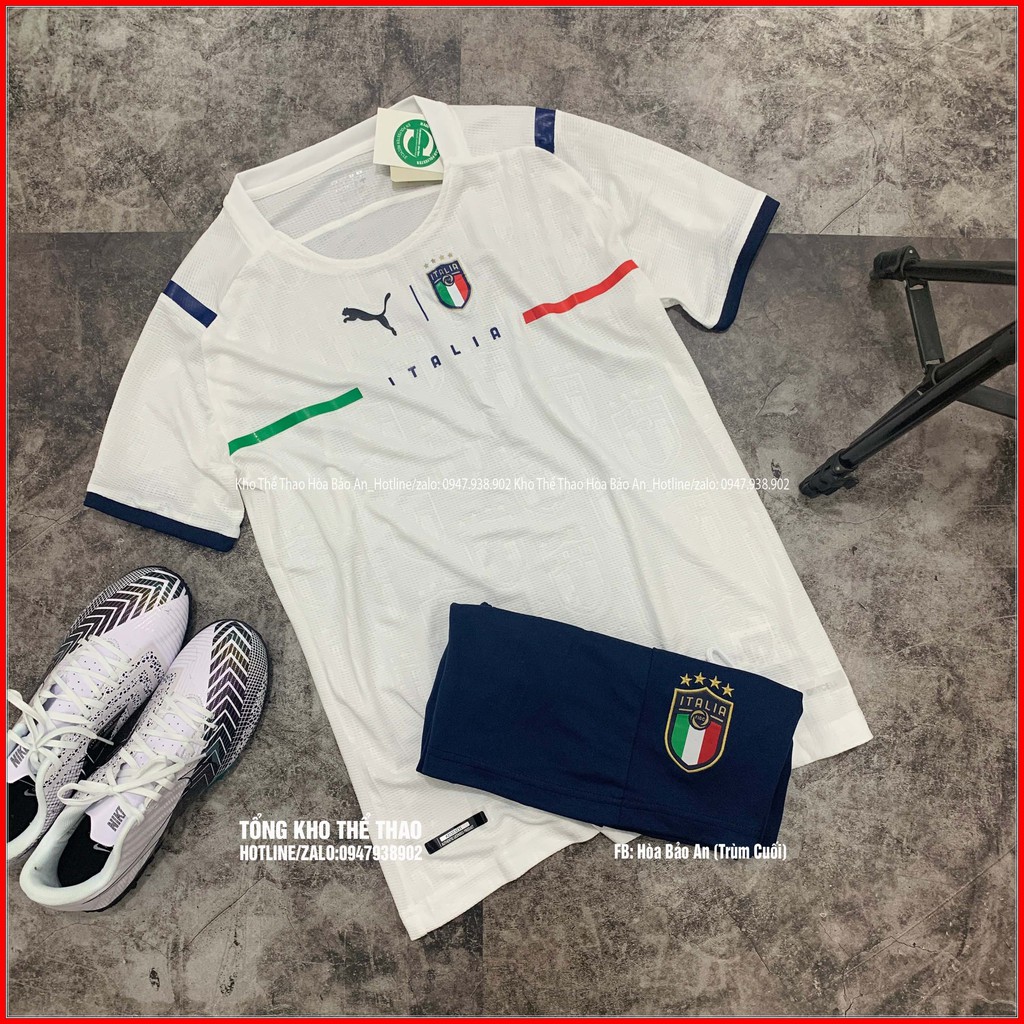 Áo Bóng đá Tuyển Italia mùa giải 2021/2022 Vải Thái Cao Cấp Cực Chất/ Bộ Quần Áo Thể Thao Tuyển Ý 2022 Phom 43-90kg