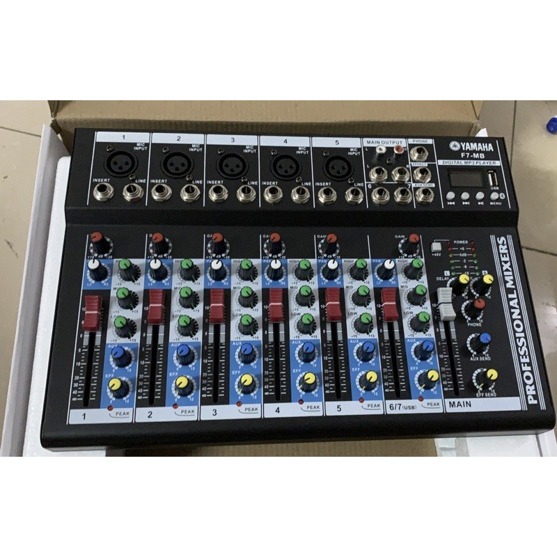 Mixer Yamaha F7 Livestream Karaoke, Bàn Mixer F7-MB Có Bluetooth