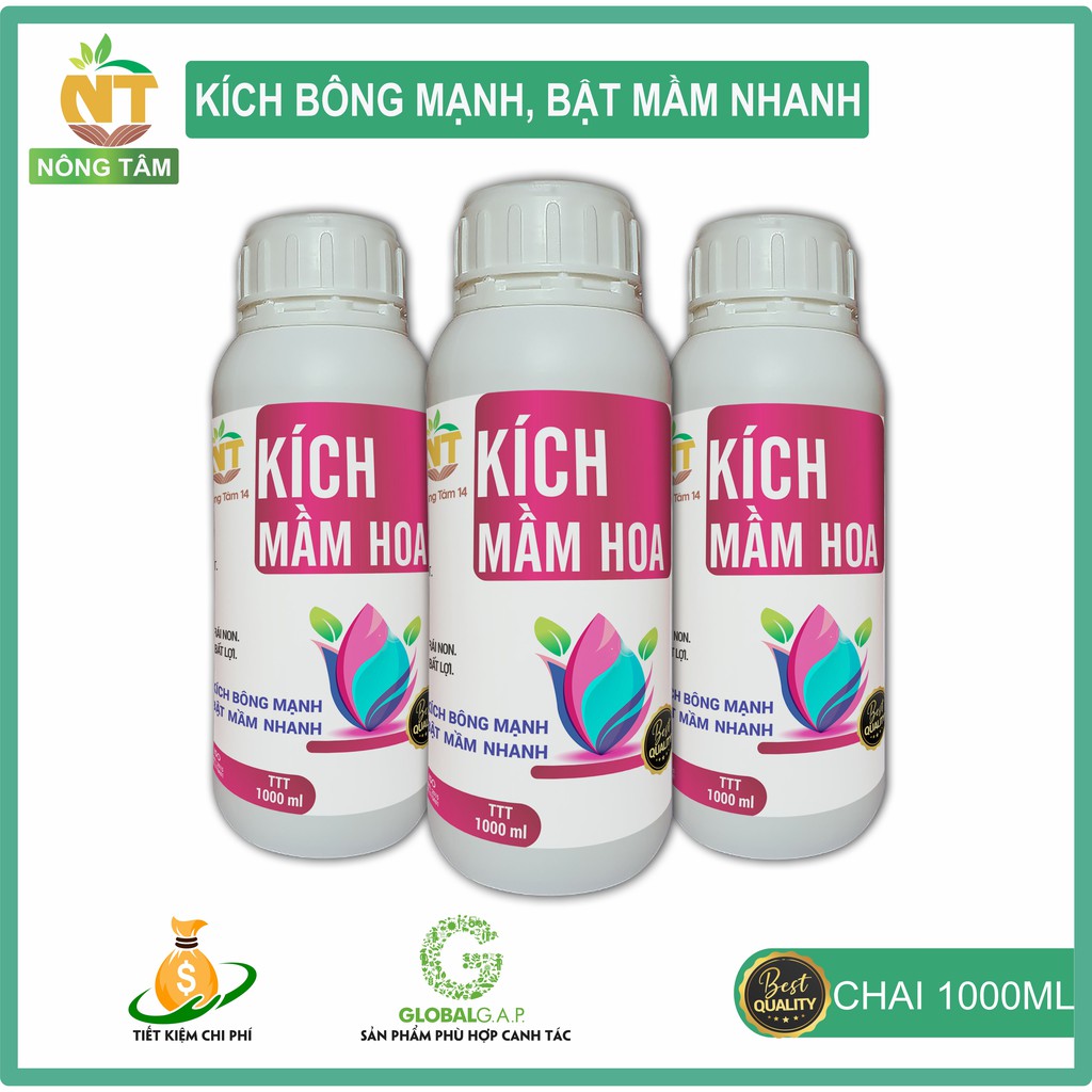 Phân bón Kích Mầm Hoa chuyên dùng cho cây ăn trái, cây công nghiệp, chai 1000ml