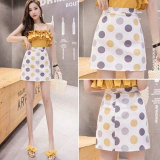 Chân váy chấm bi 2 lớp
