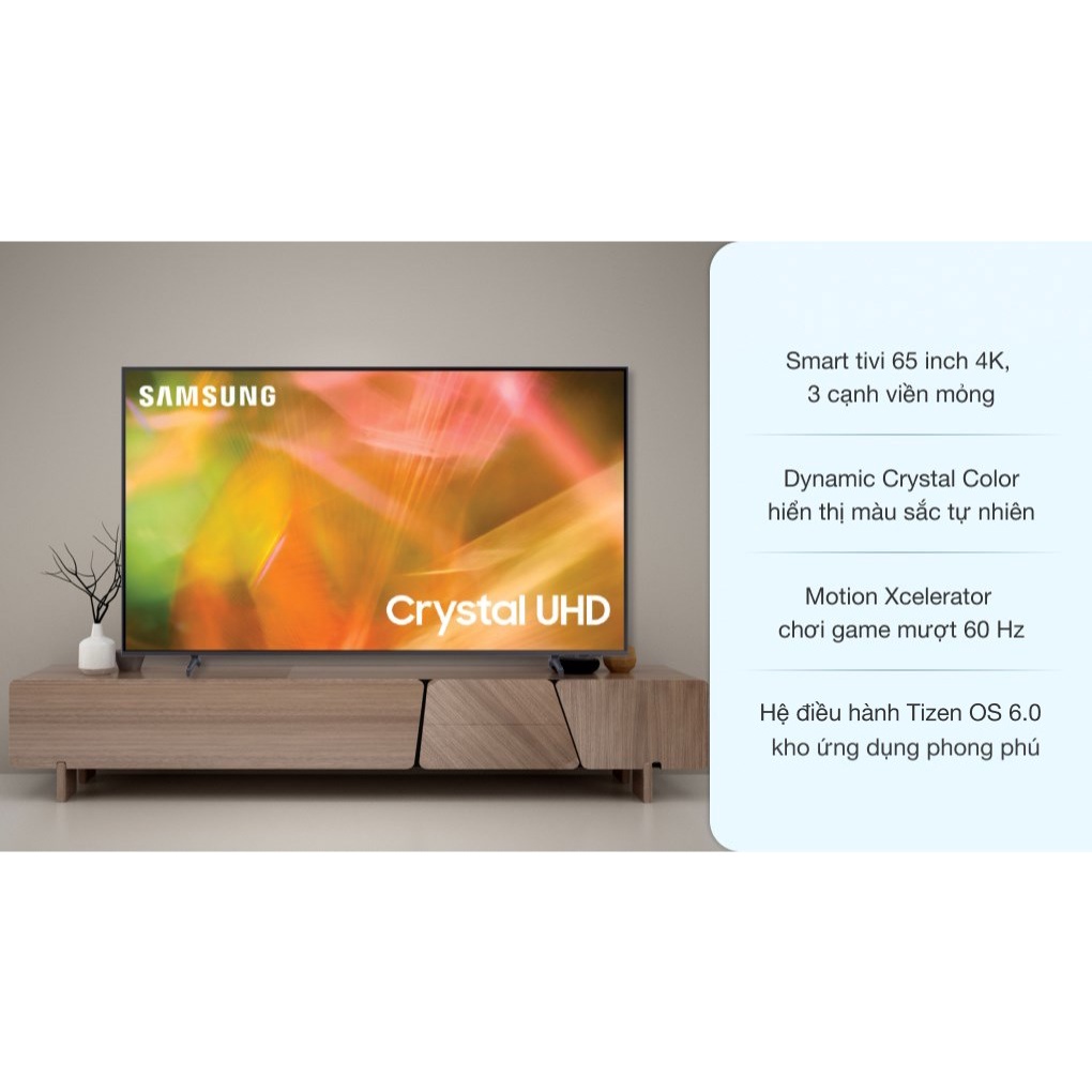 Smart Tivi Samsung 4K Crystal UHD 65 inch 65AU8000 2021 - Điện máy Kho rẻ