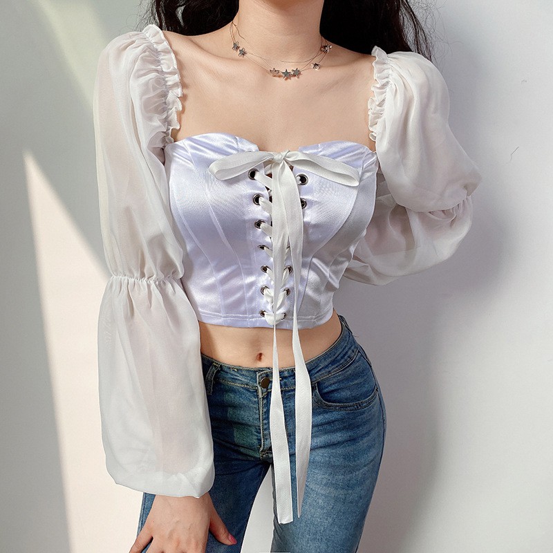 Áo Croptop dài tay sexy hiện đại cá tính