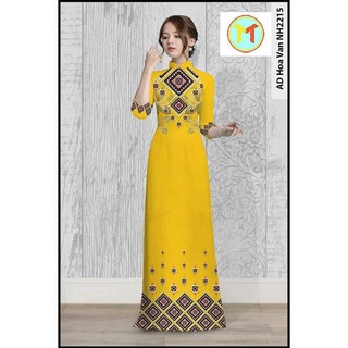 ÁO DÀI MAY SẴN HỌA TIẾTI (CỔ TRÒN TAY LỞ VÀ CỔ 2P TAY LỞ KHÁCH INBOX)