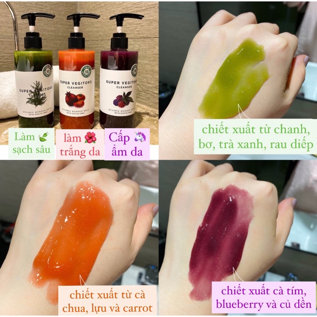 Sửa Rửa Mặt Rau Củ Super Vegitoks Cleasing 200ml