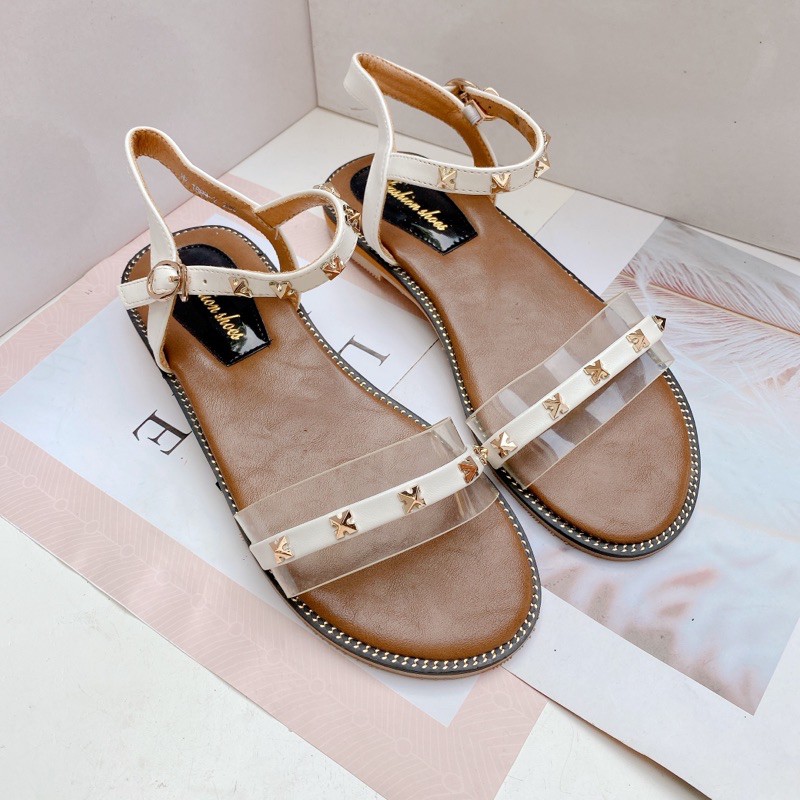 M1889-2 Dép sandal nữ quai ngang quai trong tán đinh dép ulzzang siêu đẹp