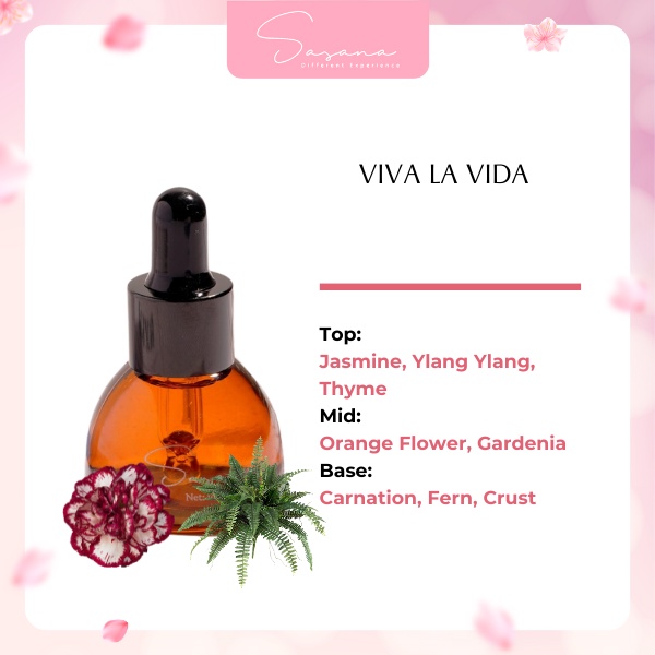 Tinh Dầu Cao Cấp Viva La Vida Sasana Xông Phòng Nguyên Chất An Toàn - 15ml