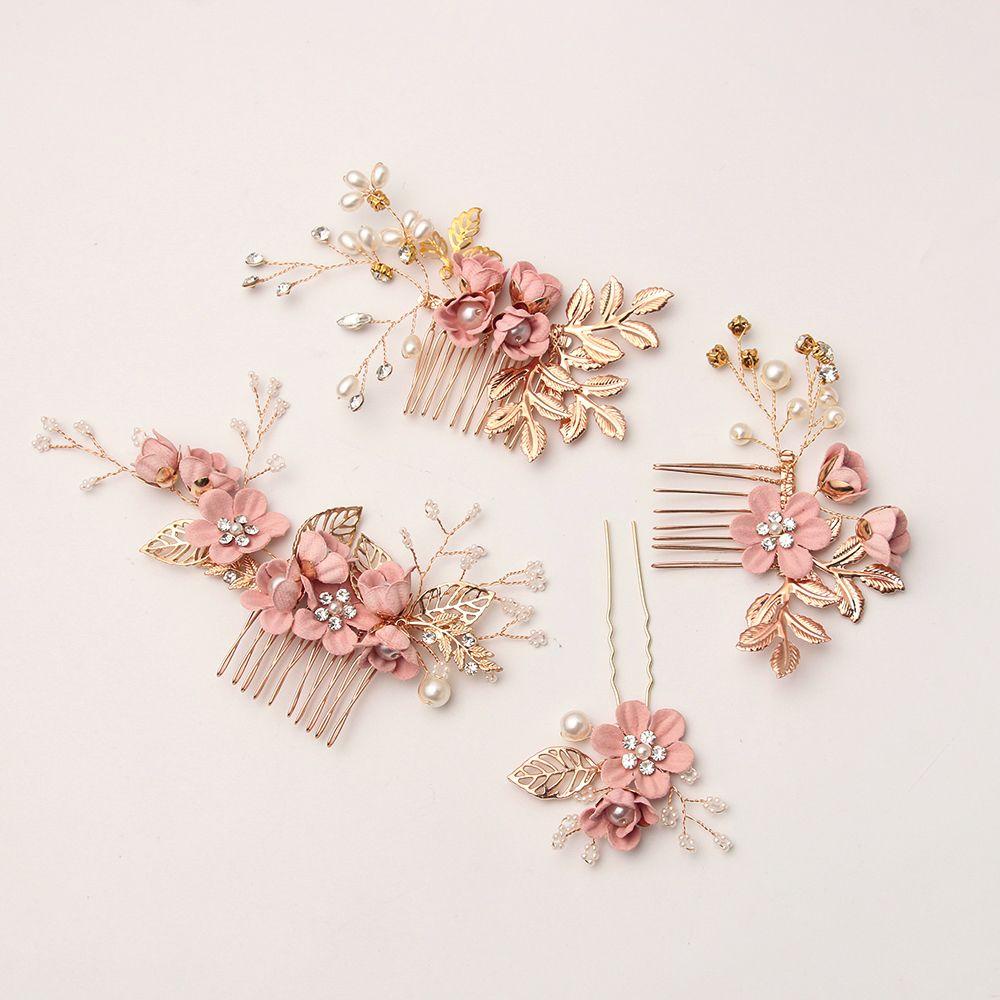 Lược Cài Tóc Cô Dâu Lãng Mạn|Vương Miện Cài Tóc Cô Dâu Sang Trọng